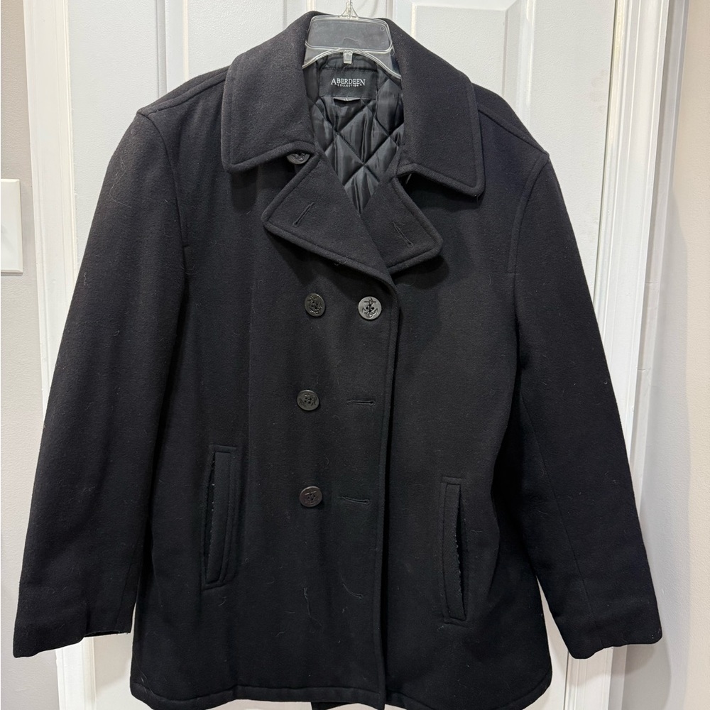 Abercrombie & Fitch Classic Black Pea Coat